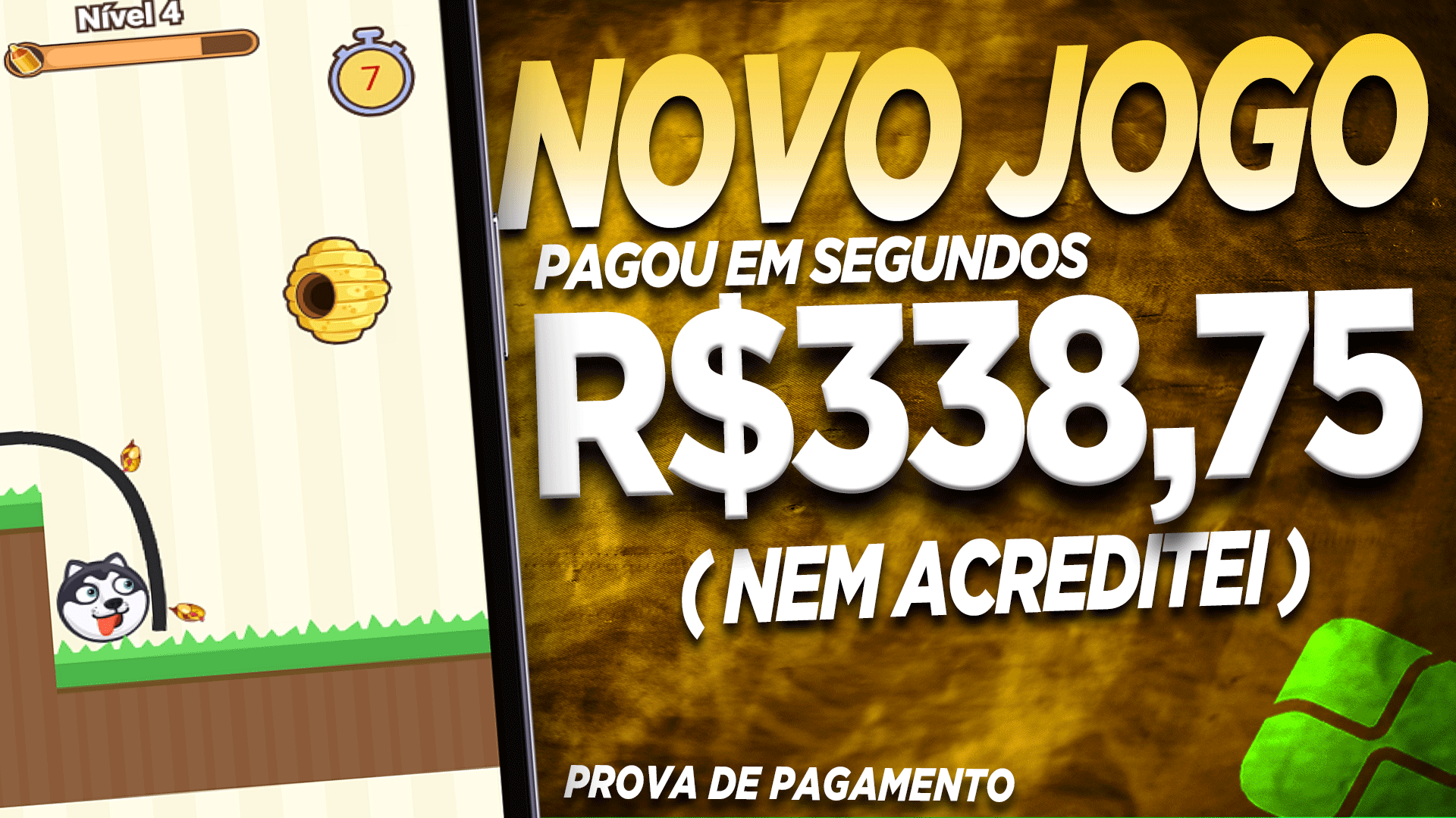 JOGO PAGOU R$338